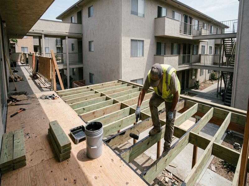 Cantilevered Balcony Framing Modesto Ca