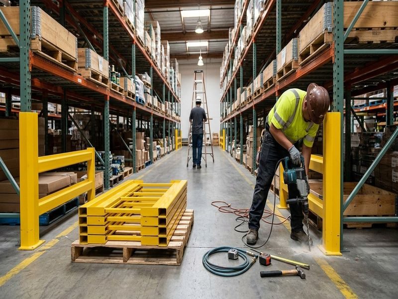 Industrial Pedestrian Walkway Barriers Modesto Ca